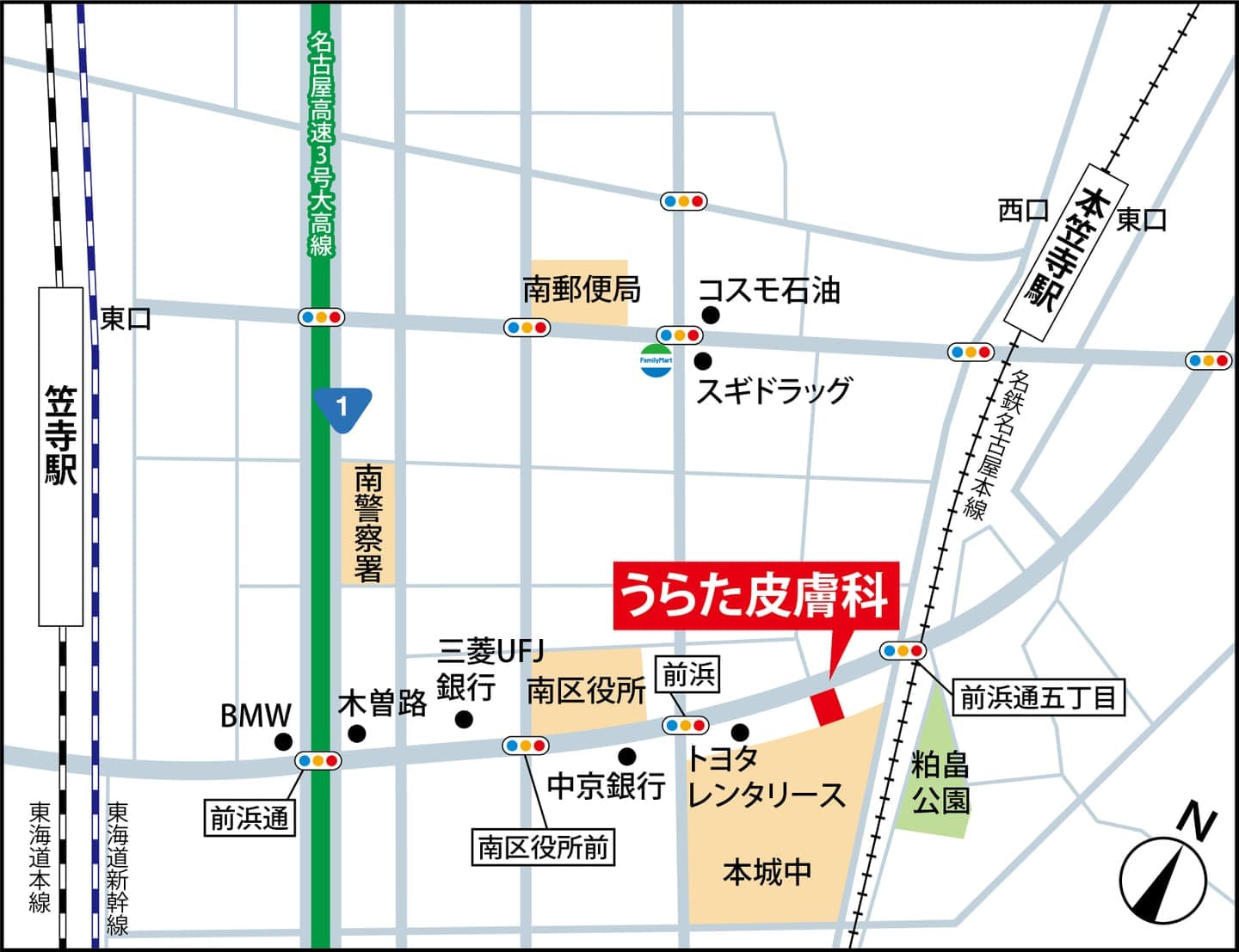 クリニックの地図